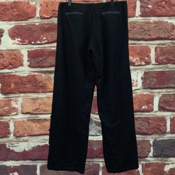 Vintage Emporio Armani Women’s Black Wool Cashmere Wide Leg Trousers - Picture 2 of 11